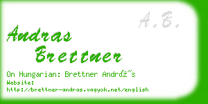 andras brettner business card